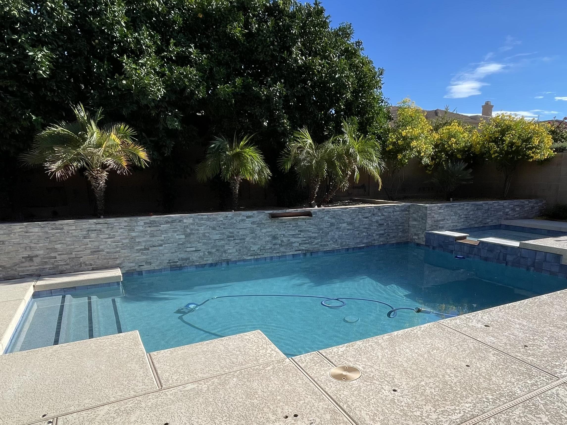 Arizona backyard pool maintained by Island Life Pools and Spas
