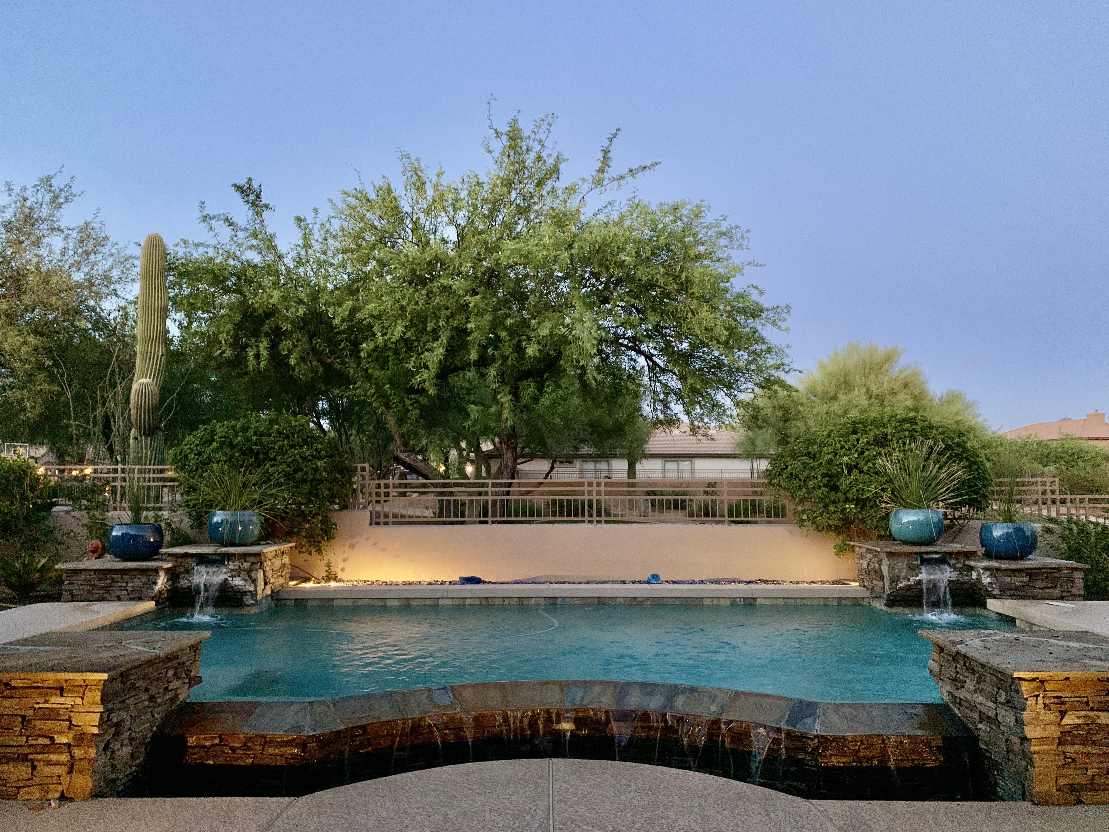 Island Life Pools and Spas, beautifully maintained Arizona backyard pool